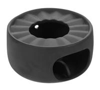 NULYLU Calentador de Té Base para Calentar Tetera Cerámico Soporte para Negro Diseño Retro Elegante y Funcional Adecuado para Oficinas y de Té