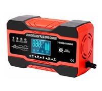 NULYLU Cargador de Batería Inteligente de Pulso 12v/24v para Coche y Motocicleta, Reparador y Mantenedor Multifunción, Compatible Baterías Automotrices, Carga Segura para Uso Automotor