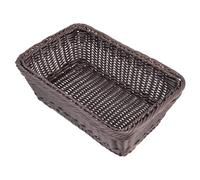 NULYLU Cesta para Pan de Plástico Diseño Rústico de Imitación Ratán, Resistente y Rectangular, Adecuado para Almacenar Pan y Snacks Sala o Decoración del Hogar Reutilizable