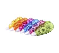NULYLU Cinta Correctora Portátil 6 Piezas 12 M, Corrector de Escritura para Estudiantes, Papelería Infantil Práctica Secado, Cinta de Corrección en Colores Aleatorios Color Aleatorio