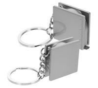 NULYLU Cinta Métrica Retráctil Metálica de 1 M con Llavero, 2 Unidades Pequeñas Portátiles de Alta Precisión para Uso Doméstico y Exterior, Flexómetro Compacto y Funcional para Medición