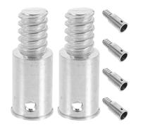 NULYLU Conector Roscado Metálico Americano para Mango de Escoba, Adaptador de Poste de Extensión, Recambio de 6 Piezas para Mopas de Limpieza en Hogar