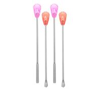 NULYLU Cucharas de Pigmento o Profesional para Mezclar Pigmentos de Acero Inoxidable 4piezas Varillas Agitadoras Resistentes Color Aleatorio para Reutilizable