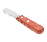 NULYLU Cuchillo para Cortar Queso Untar Mantequilla y Mermelada Diseño Ergonómico para y Mango de Madera, Espátula Práctica de Acero Inoxidable en Cocina