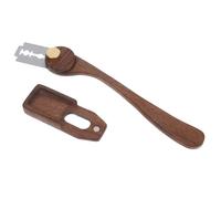 NULYLU Cuchillo para Pan Francés con Mango de Madera y Hoja de Acero Inoxidable, Cortador de Pan Artesanal para Masa Madre, Herramienta Profesional para Hornear y Corte Preciso