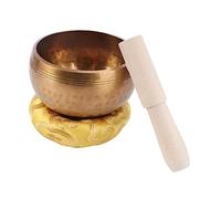NULYLU Cuenco de Sonido Budista de Cobre con Junta y Palo de Madera para Meditación Yoga y Terapia de Sonido