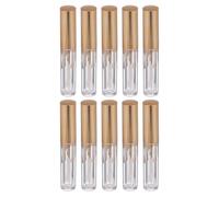 NULYLU de Brillo de Labios Vacíos Envases Que Reducen Desperdicios 10 Tubos Cilíndricos de Plástico Cepillo para Uso Diario y Viaje para Principiantes