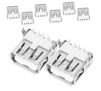 NULYLU de Conector USB Hembra Transferencia de Datos Rápida 100 Piezas Aleación de Zinc y Abs Diseño Horizontal de 90 Grados para Proyectos Electrónicos