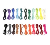 NULYLU de Cordón de Sintética 30 Piezas Color Aleatorio Hilos de Cuero Artificial de 3 Mm para Hacer Joyas en Manualidades para Pulseras y Abalorios