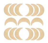 NULYLU de Luna de Madera Color Beige sin Terminar 15 Piezas Estilo Rústico para Manualidades Educativas y Proyectos Creativos Adultos