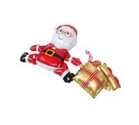 NULYLU De Santa Decoración De Globos Navidad Alegre Para Adulto Con Ser Dibujos Animados Novedoso Holiday Inflable Adorable De Aluminio Película De Aluminio Dorado