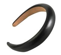 NULYLU Diadema Ancha de Esponja para Mujer y Niñas, Banda Cabello de Tela Negra, Ligera y Cómoda para Uso Diario Aplicar Mascarilla