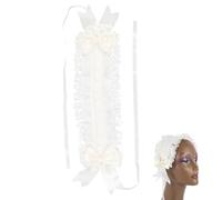 NULYLU Diadema de Encaje Lolita Color Crema Estrellas Banda Cabello Clip Oculto Accesorio para Cosplay y Fiestas Adorno para Mujer y Niña Estilo Gótico Tocado Decorativo