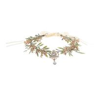 NULYLU Diadema de Flores de Novia Diseño en V, Hecha a Mano en Resina y Plástico, Cómoda para Fiestas y Sesiones de Fotos