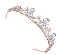 NULYLU Diadema Diseño de Cristal en Aleación de Color para Mujer y Niña, Accesorio Delicado para Uso Diario y Compromisos, Estilo Elegante y Artesanía