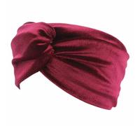 NULYLU Diademas Deportivas Cruzadas de Tela para Mujer, Banda Elástica Cómoda y Pack de 3 Pañuelos Cabeza en Colores Negro, Azul y Burdeos