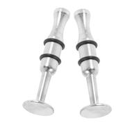 NULYLU Entrenador de Fuerza Bucal 2 Piezas Saxofón y Trombón para para Mejorar Control y Fuerza Muscular de Metal Plata en Principiantes y Profesionales