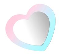 NULYLU Espejo de Pared Acrílico Forma de Corazón Autoadhesivo para Decoración de Salón y Pared, Superficie sin Distorsión y Diseño Decorativo Moderno