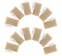 NULYLU Esponja Vegetal Corporal de Lufa, Esponja Exfoliante Corporal de Lufa, 12 Uds, Beige, para Ducha y Spa, para Epidermis Seca, Hombres y Mujeres