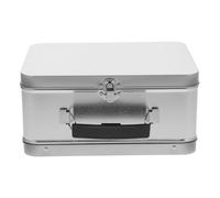 NULYLU Fiambrera Metálica con Asa y Cierre Hermético Caja de Alimentos de Hojalata 100 MM de Altura Recipiente Bento Retro Adecuado para Almacenamiento y Transporte en Oficina y Picnic