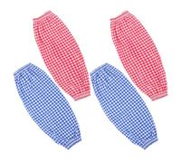 NULYLU Fundas para Mangas de Brazo a Prueba de Aceite, 2 Pares de Mangas de Limpieza de Algodón y Lino Cómodas y Prácticas para Cocina y Jardinería
