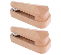 NULYLU Ganchos de Madera para Colgar Colchas y Toallas Instalación sin Taladro, Diseño Natural Rústico Adecuado para Sala de Estar y Cafetería, Paquete de 2 Piezas