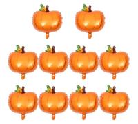 NULYLU Globos de Aluminio Forma de Calabaza Naranja 10 para Decoración de Fiestas de Acción de Gracias y Ambiente Otoñal Hogar