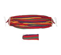 NULYLU Hamaca de Jardín Doble Antideslizante para Camping y Senderismo, Lona de Algodón Rayada Grande con Soporte de Madera para Exterior E Interior, Portátil y Resistente al Vuelco