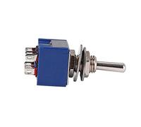NULYLU Interruptor de Palanca Azul Tipo SPDT Enclavamiento de 2 Posiciones Gn109a 6 Patas Metal, para Circuitos Eléctricos de Baja y Alta Tensión