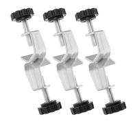 NULYLU Juego de 3 Abrazaderas de Hierro para Instrumentos de Laboratorio con Diseño de Doble Tornillo y Disposición Espacial Flexible para Entornos Experimentales y Laboratorios
