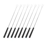 NULYLU Juego de 8 Brochetas Retráctiles para S'mores y Hot Dogs con Diseño Manual Giratorio, Acero Inoxidable y Abs, Ideales para Camping y Cocina al Aire Libre