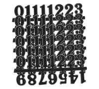 NULYLU Juegos de Números Árabes Ideales para Reemplazo y Reparación para Reloj de Pared Kit de 6 en Plástico Negro de Relojes DIY en Decoración del Hogar