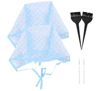 NULYLU Kit Completo para Mechas 6 Piezas Gorros Desechables, Cepillos y Ganchos, Adecuado para Teñir el Cabello y Crear Reflejos en Ambientes Domésticos y Profesionales