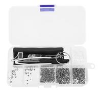 NULYLU Kit de Reparación de Gafas de Metal y Silicona Tornillos y Almohadillas Nasales, Set Versátil para Almacenamiento Fácil y Uso en Gafas y Montura sin Marco