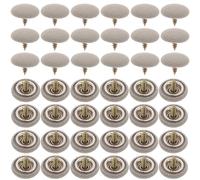 NULYLU Kit de Reparación para Tapizado del Techo de Coche, 50 Piezas de Botones de Fijación Cuadrados en Gris Oscuro, Remaches Resistentes para Reparación Interior, Accesorios