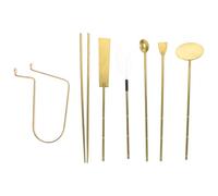 NULYLU Kit para Hacer Incienso de Latón y Prensa para Alisar Mango Ergonómico Conjunto Dorado 1 Set Completo Adecuado para Dormitorio y