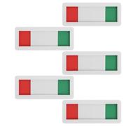 NULYLU Letreros para Puertas Correderas de Oficina 4x10 Cm 5 Piezas, Indicador de Estado Ocupado, Señal Acrílica Deslizante para Sala de Reuniones, Señalización de Privacidad