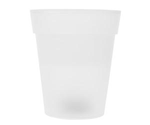 NULYLU Maceta Luminosa Solar en Forma de Loto, Color Blanco, ABS | Decoración Aspecto Realista, Brilla la Oscuridad, Incluye Paneles Solares, para Ventanas y Césped