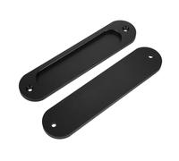 NULYLU Manija Empotrada de Aleación de Aluminio Negra, 2 Piezas