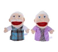 NULYLU Marionetas de Mano Educativas para 2 Piezas Algodón PP, Figuras de Abuelo y Abuela para Juegos Interactivos y Contar Historias