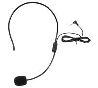 NULYLU Micrófono de Diadema Amplificador, Cableado, Negro, Giratorio y Ajustable, para Profesores, Guías Turísticos y Micrófonos para Cantar en Presentaciones y Estilo Aleatorio