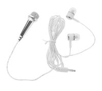 NULYLU Micrófono para Cantar Portátil y Compacto de Plástico Color Plata, Adecuado para Grabar Voz y Video Blogging en Teléfonos Móviles