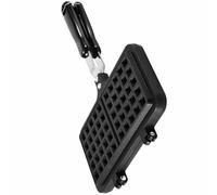 NULYLU Molde Resistente al Calor y Lavable de Aluminio Fundido Negro para Waffles Adecuado para Repostería Creativa en Cocina Doméstica
