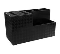 NULYLU Organizador para Tijeras y Peines de Peluquería Soporte Compacto y Resistente para Herramientas de Estilismo para Tocadores y Salones de Belleza Capacidad Amplia Negro