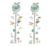 NULYLU Pegatina para Medir la Altura de Gráficos de Crecimiento y Animales de Dibujos Animados, Adhesivo Decorativo para Pared Infantil, 2 Piezas de 30X60 CM
