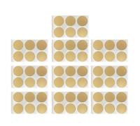 NULYLU Pegatinas para Rascar Doradas de Papel, Redondas Decorativas para Manualidades Diy, 10 Hojas 60 Etiquetas para Sobres y Embalajes