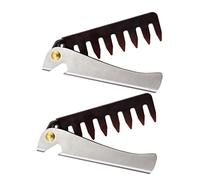 NULYLU Peine Plegable Inoxidable para Hombres 2 Piezas Cepillo Portátil para Cabello y Diseño Compacto para y