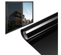 NULYLU Película para Ventanas de Pvc Negra Protección de Privacidad Día y Noche, Adhesión Electrostática Que Bloquea la Luz Solar para Balcones y Hogar