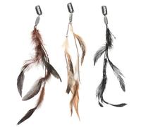 NULYLU Pelo Extensiones de Plumas Vintage Fáciles de Quitar Set de 6 y Estilo Clásico Americano Accesorios para Cabello de Fiesta Temáticas