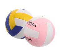 NULYLU Pelota de Voleibol de Interior Blanda 2 Piezas, Tamaño 5 Estándar Costuras Máquina, Material Grueso y Resistente, Colores, para Entrenamiento y Competición Deportiva